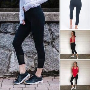 Zyia Black Mesh Harmony Hi-Rise Leggings